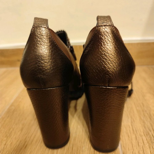Ankle boot like new, brown and bronze, size 37