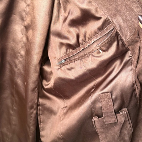 Men's suede leather jacket like new, brown, XL