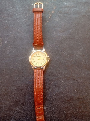 Catamaran Vintage Women's Quartz Watch with Brown Leather Strap used