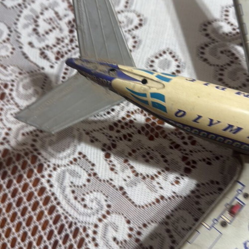Olympic Boeing 707 model airplane used collectible