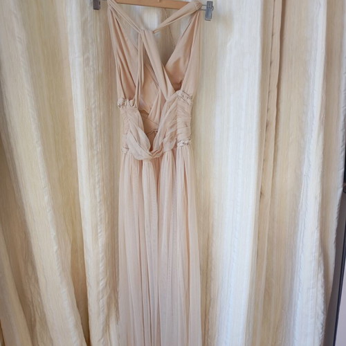 Ancient Greek dress with beige tulle, like new