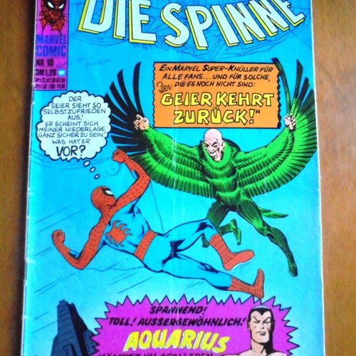 Die Spinne #10 German edition comic used with Vulture appearance 1974