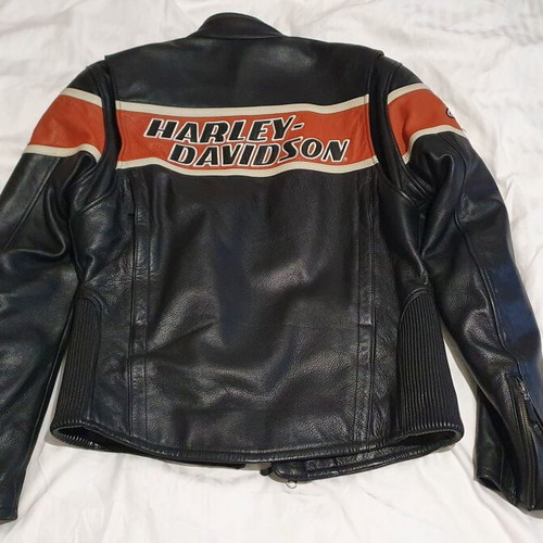 Harley Davidson Racing Eagle leather motorcycle jacket small like new