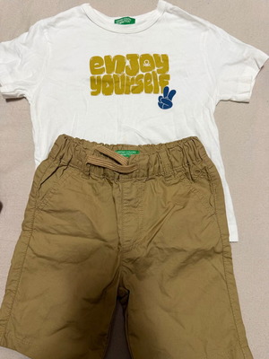 Σετ Benetton για 2χρ σαν καινούργιο, άσπρο και μπεζ