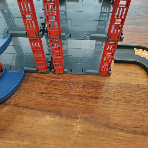 Two-Story Car Garage used, plastic assembly toy