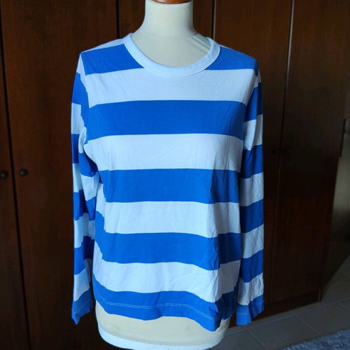 Long-sleeve striped blouse blue/white H&M like new, size M