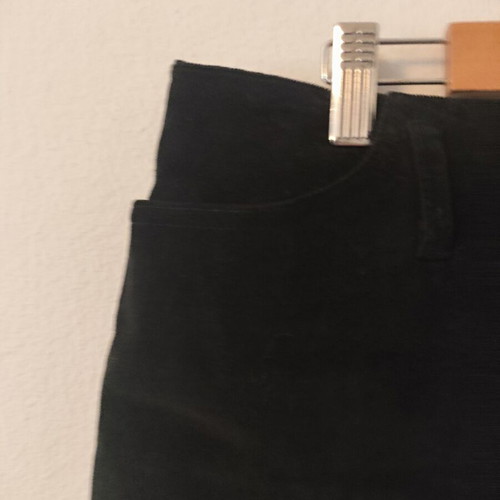 Valentina Vallesi Black Skirt Thin Cotton Corduroy L/XL Like New