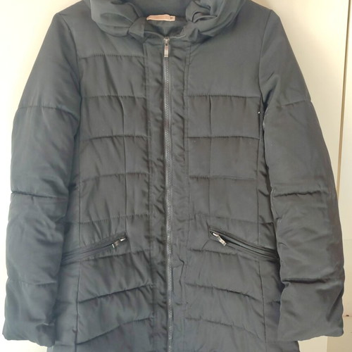 Puffer winter jacket black used, size M