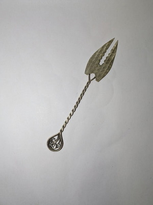 Vintage silver-plated serving fork 27cm used