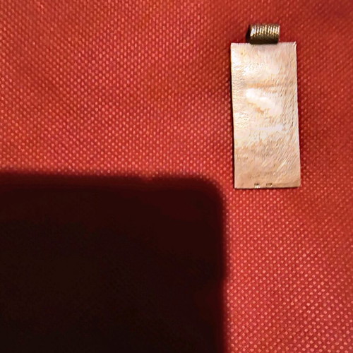 Handmade 925 sterling silver pendant with 4 hammered 14K gold pieces like new, vintage
