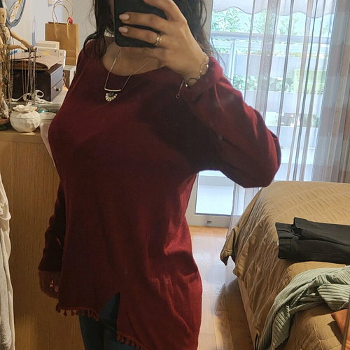 Lipsy London thin sweater brick red like new