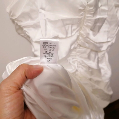 Midi white satin dress new with corset bust