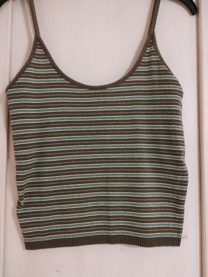 Benetton women's top used, green, size S