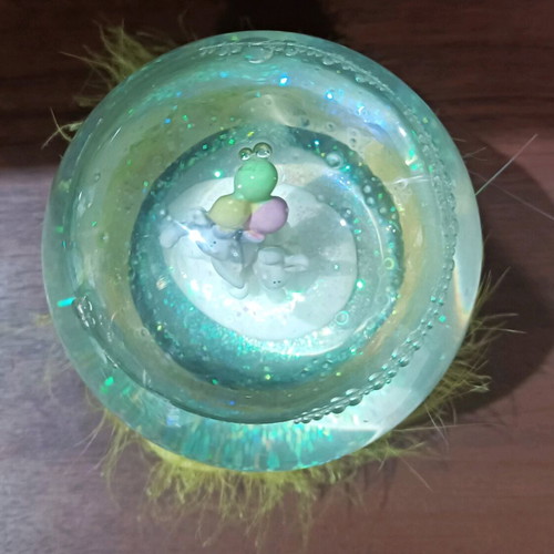 Easter snow globe and egg vintage set like new