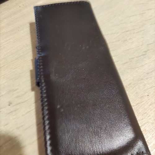 Comb and mirror in leather case like new
