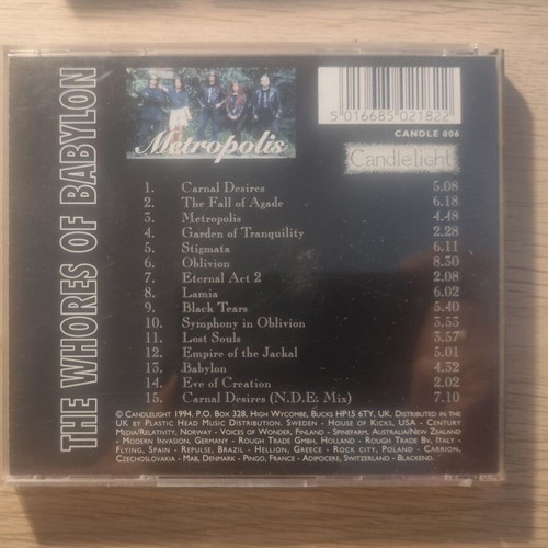 The Whores Of Babylon Metropolis CD 1994 gothic metal near mint