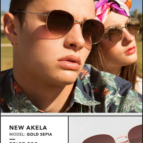 Wolfnoir Akela Gold Flamingo sunglasses with pink lenses like new