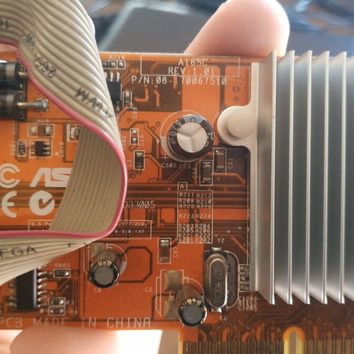 Ati Radeon 9250 AGP graphics card used, low profile, passive cooling
