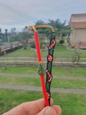 Christmas handmade macrame bracelet made to order