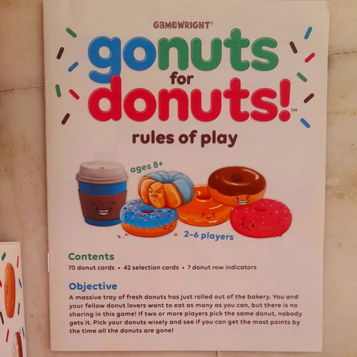 Donuts Go Nuts! board game like new, English edition