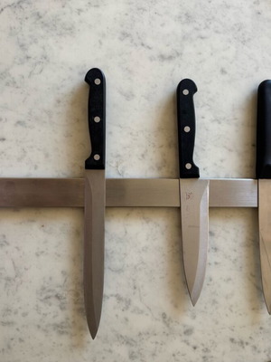 Magnetic knife holder 53 cm like new, metal inox