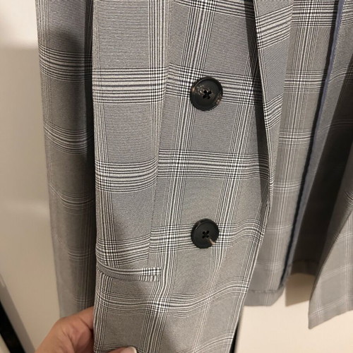 Checked unlined jacket S/M like new, gray Tally Weijl