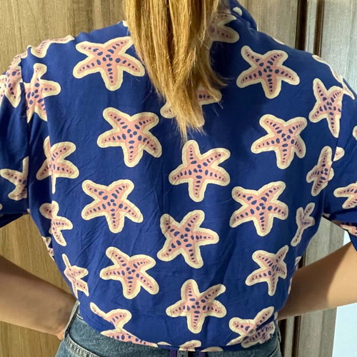 Compania Fantastica shirt with starfish pattern size M like new