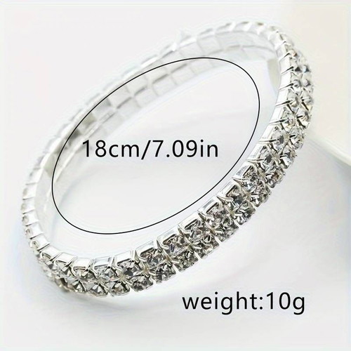 Quartz watch with rhinestones and bracelet new