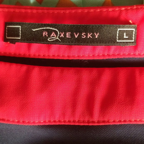 Raxevsky dress like new, blue with multicolor pleated skirt