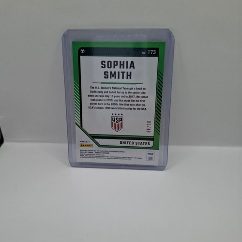 Donruss FIFA Sophia Smith 2024-25 Optic Teal Mojo card like new