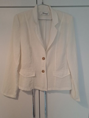 Linen jacket white size 52 like new