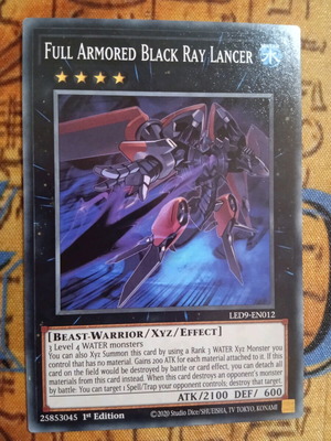 Full Armored Black Ray Lancer Yu-Gi-Oh! card like new