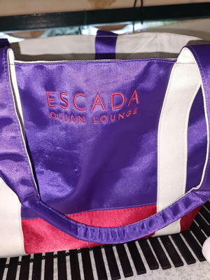 Escada Ocean Lounge Tote Bag like new, red and purple