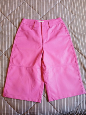 LeGer long shorts pink new faux leather