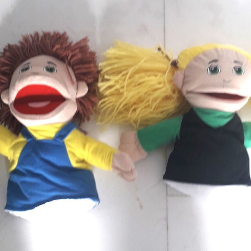 Set of 10 plush puppet theater marionettes for kids party new