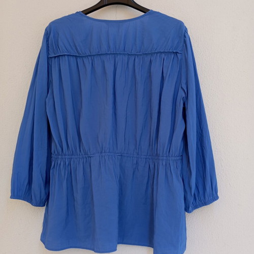 Ethnic style airy blouse in ancient Greek design, new, blue