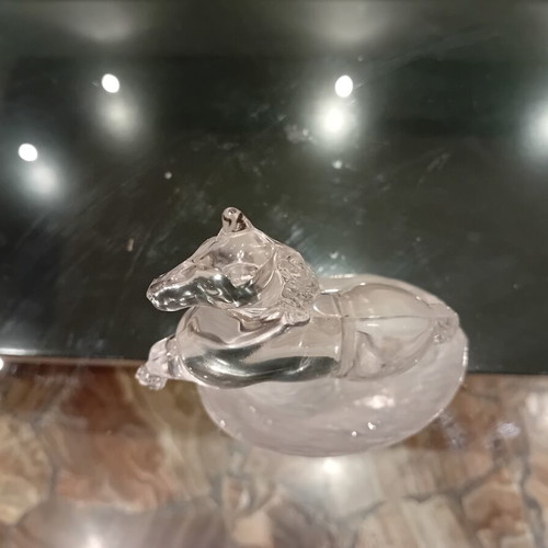 Crystal decorative horse from Cristal d'Arques 1975, like new