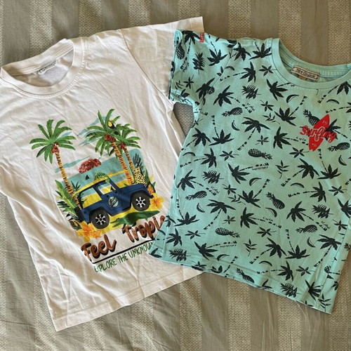 Set of two t shirts 4&5 Y like new, white