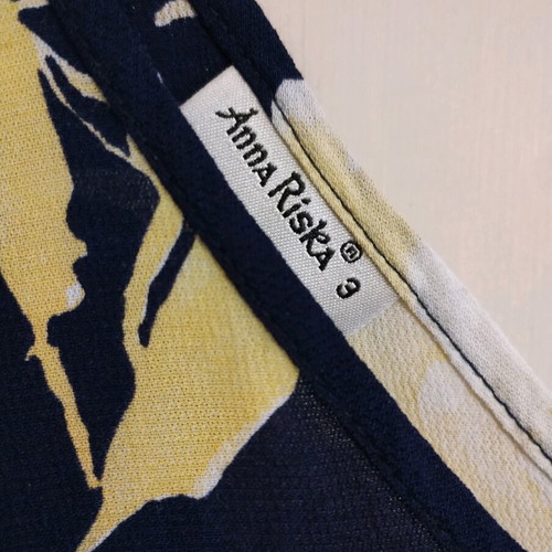 Anna Riska sleeveless printed dress used, size 3, blue and yellow