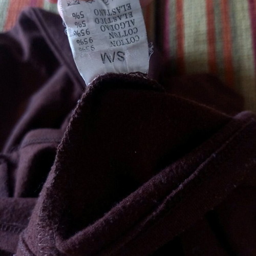 Long-sleeve shirt brown with fine turtleneck like new, size S