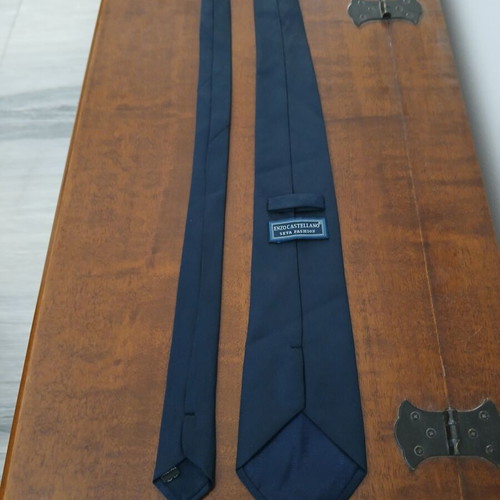 Enzo Castellano silk tie used, blue