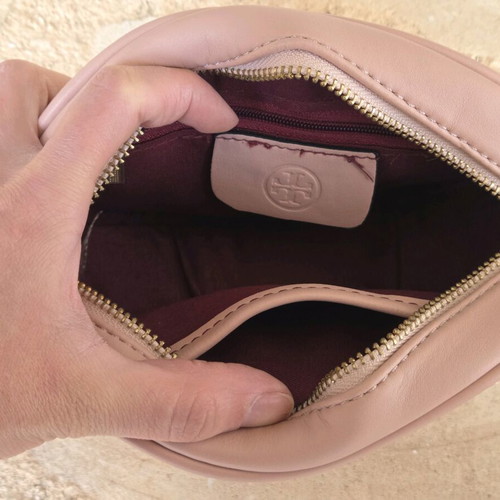 Tory Burch Kira Quilted Leather Small Bag like new, dusty rose