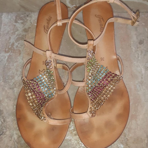 Leather sandals size 36 used without scratches