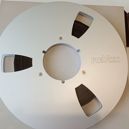 Revox aluminum reel 10.5" used with original box and bonus tape