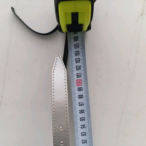 Silver leather belt new 105 cm with impressive design