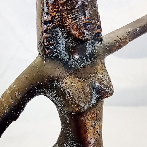 Vintage metal figurine exotic dancer 17 cm, like new