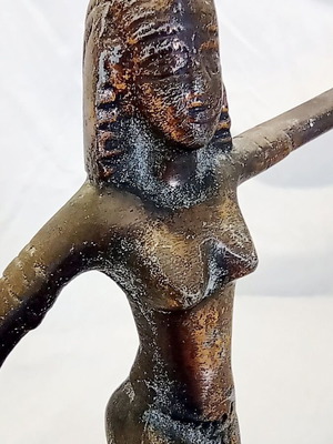 Vintage metal figurine exotic dancer 17 cm, like new