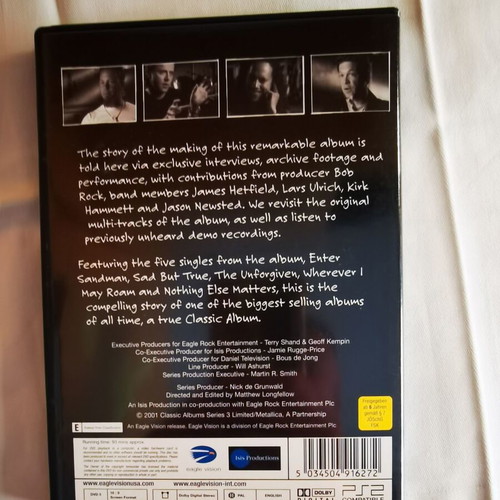 Metallica DVD The Black Album like new