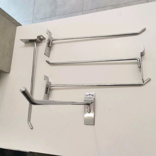 Metal hooks 25cm for slat walls 90 pieces like new