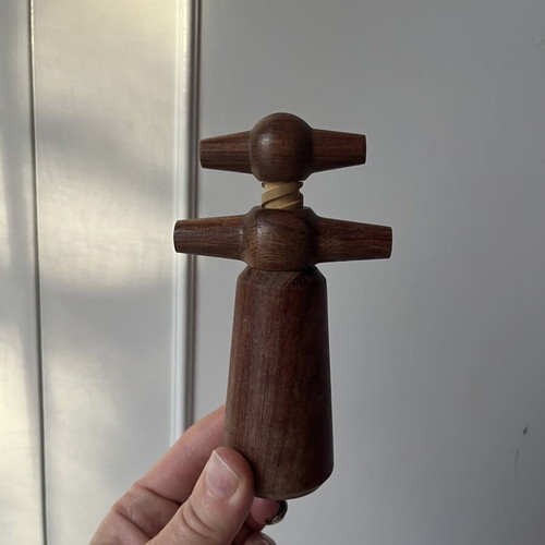 Vintage wooden corkscrew Danish design 60s like new